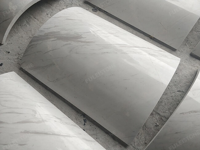 Customized Polished Volakas White Marble Column Layers — product view 3