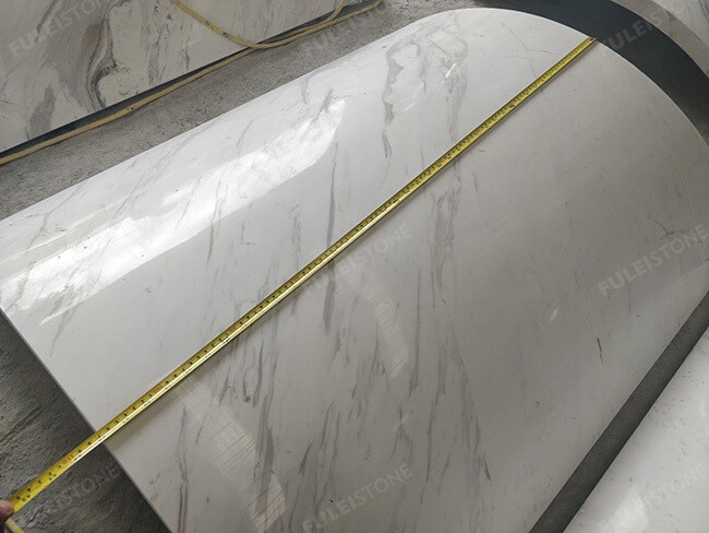 Customized Polished Volakas White Marble Column Layers — product view 4