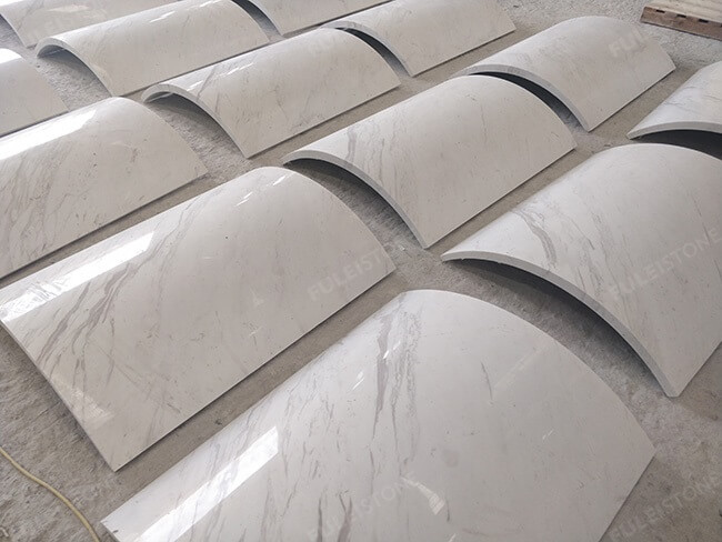 Customized Polished Volakas White Marble Column Layers — product view 6