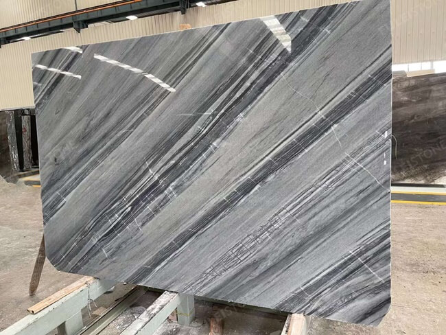 Wave Grey Marble Slab — product view 1