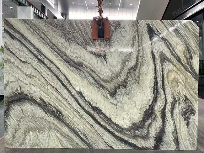 Wave Grey Marble Slab — product view 6