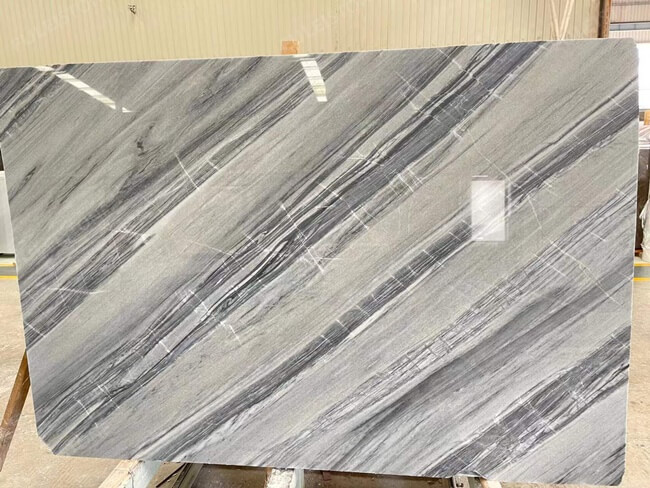 Wave Grey Marble Slab — product view 4
