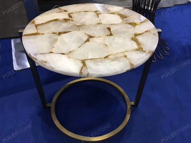 White Agate Table Tops — product view 1