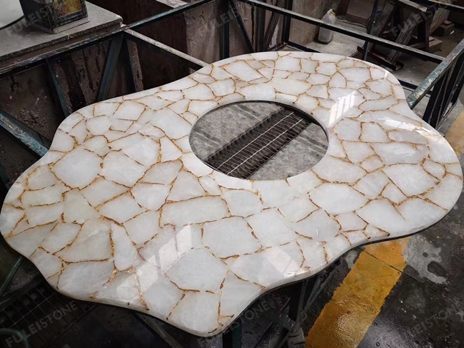 White Agate Table Tops — product view 7