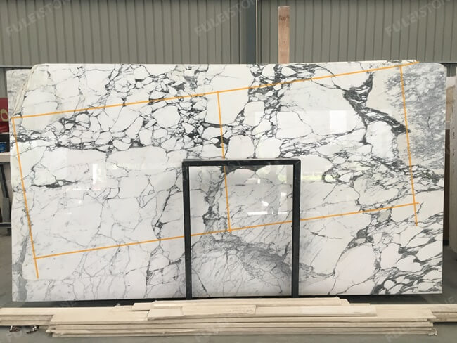Customized White Arabescato Marble Tiles — product view 2