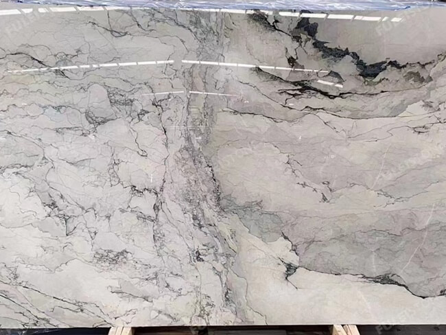 White Camouflage Marble Slabs — product view 1