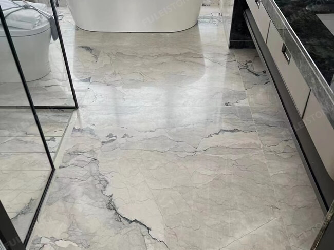 White Camouflage Marble Slabs — product view 2