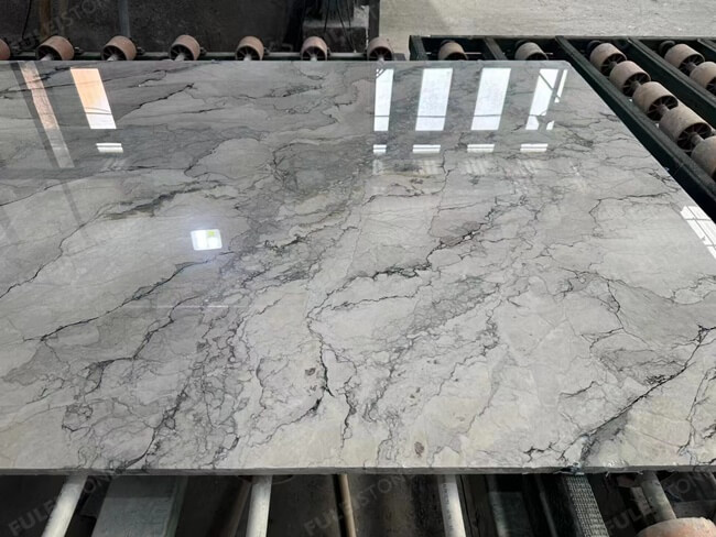White Camouflage Marble Slabs — product view 5