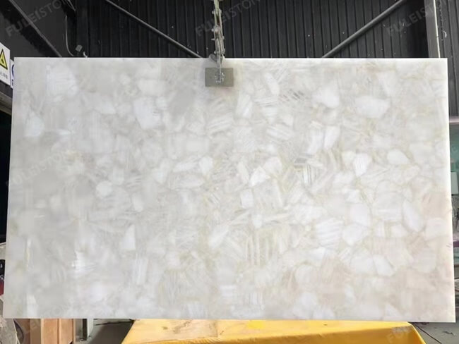 White Crystal Floor Tiles — product view 2
