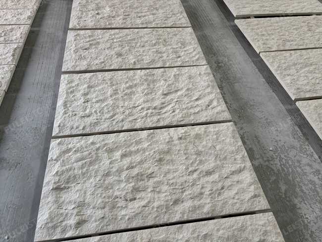White Limestone Split Face Finish 24“x48” — product view 5