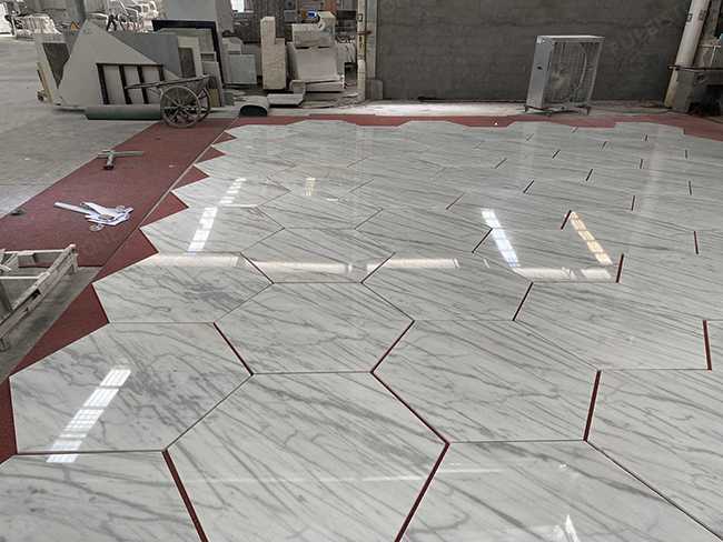 White Marble Hexagon Tiles — product view 4