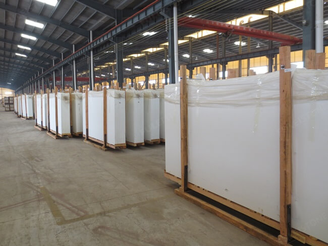 Customized White Nano Glass Marble Stone Tiles — product view 4
