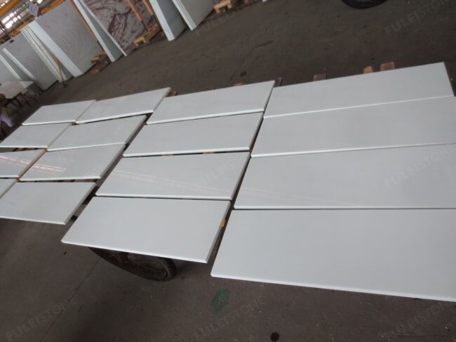 Customized White Nano Glass Marble Stone Tiles — product view 6