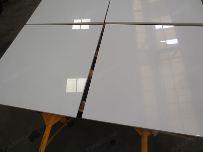 Customized White Nano Glass Marble Stone Tiles — product view 7