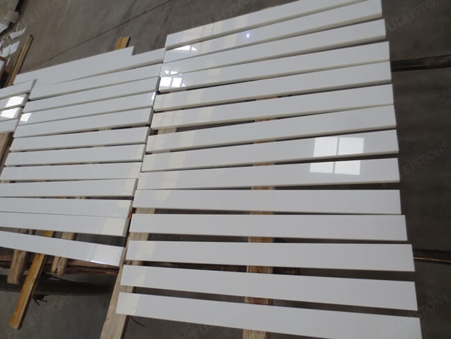 Customized White Nano Glass Marble Stone Tiles — product view 8