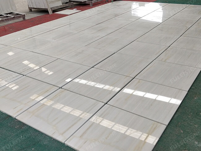 Customized Polished White Onyx Flooring Tiles — product view 6