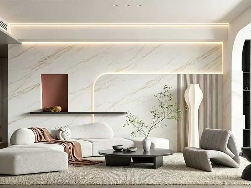 White Onyx Marble Slabs with Gold Lines — product view 2