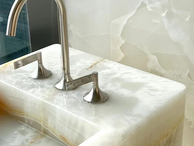 White Onyx Vanity Tops — product view 5