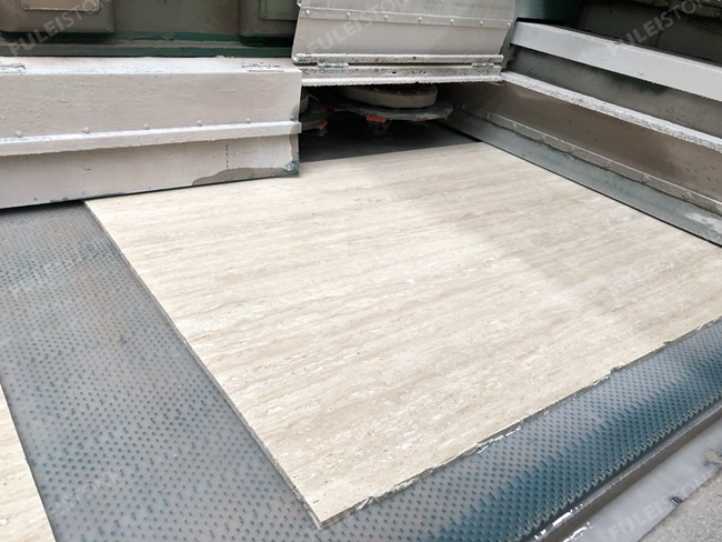 White Travertine Slabs Unfilled & Leather Finish — product view 5
