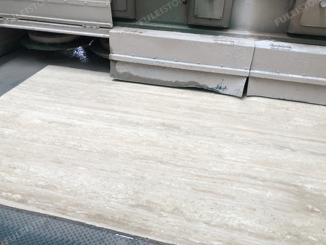 White Travertine Slabs Unfilled & Leather Finish — product view 8