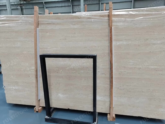 White Travertine Table Tops — product view 2