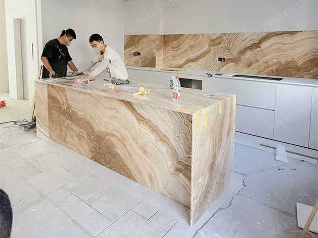 White Vein Onyx Slab — product view 5