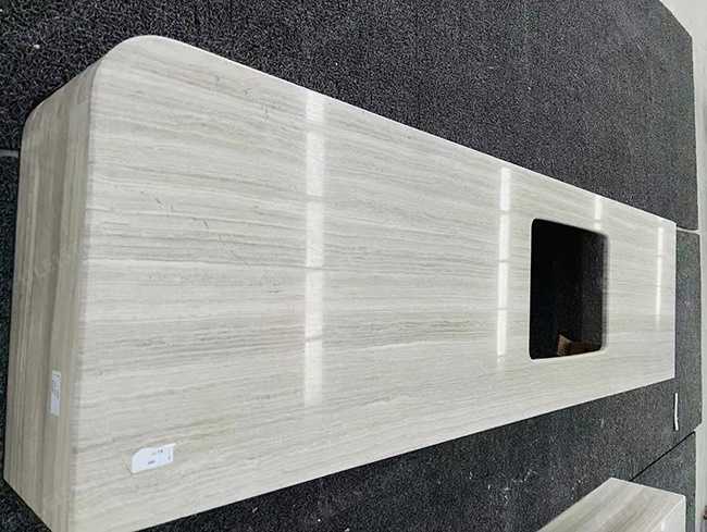 White Wood Marble Vanity Tops — product view 3