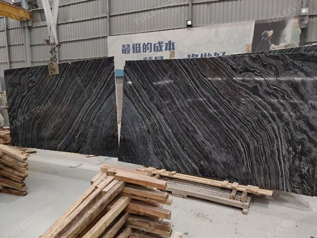 Zebra Black Marble Slabs — product view 2