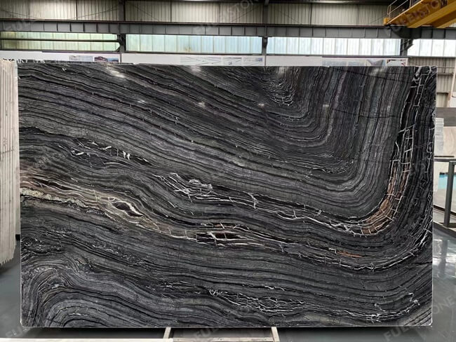 Zebra Black Marble Slabs — product view 5